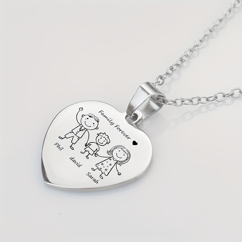 Custom Family Name Pendant Necklace — Personalized Gift